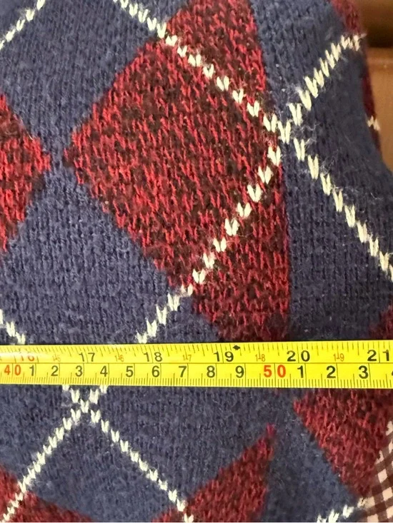 Rotary Estate Men's Argyle Crewneck Sweater - Navy & Burgundy - Picture 5 of 5